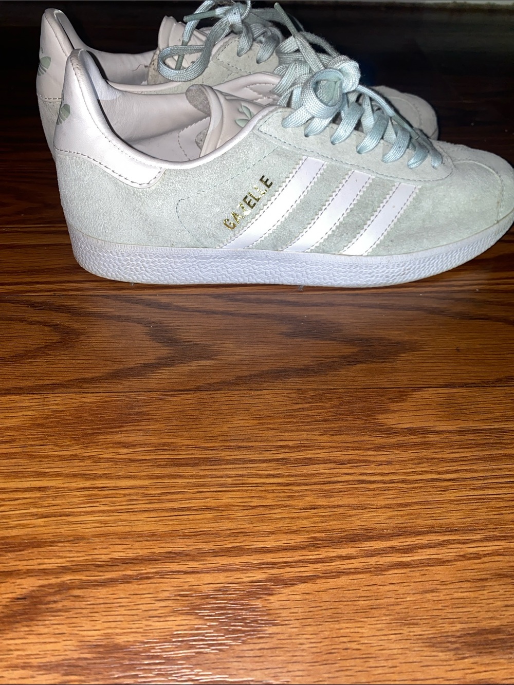 adidas Gazelle Suede Sneakers - Light Mint/White
